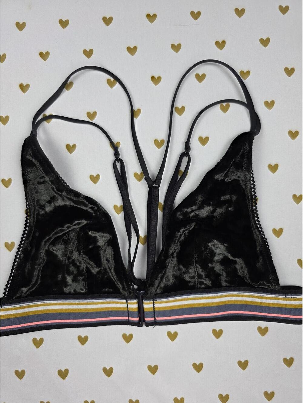 Victorias Secret Velvet Sexy Triangle XS Bralette Bra Top Tank